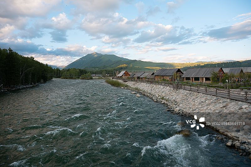 禾木风景区禾木桥图片素材