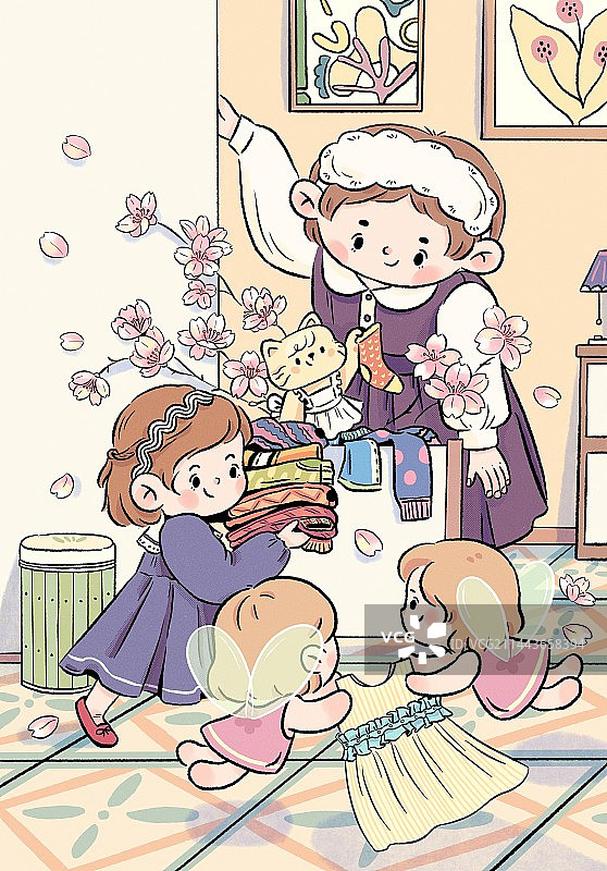 换季整理图片素材