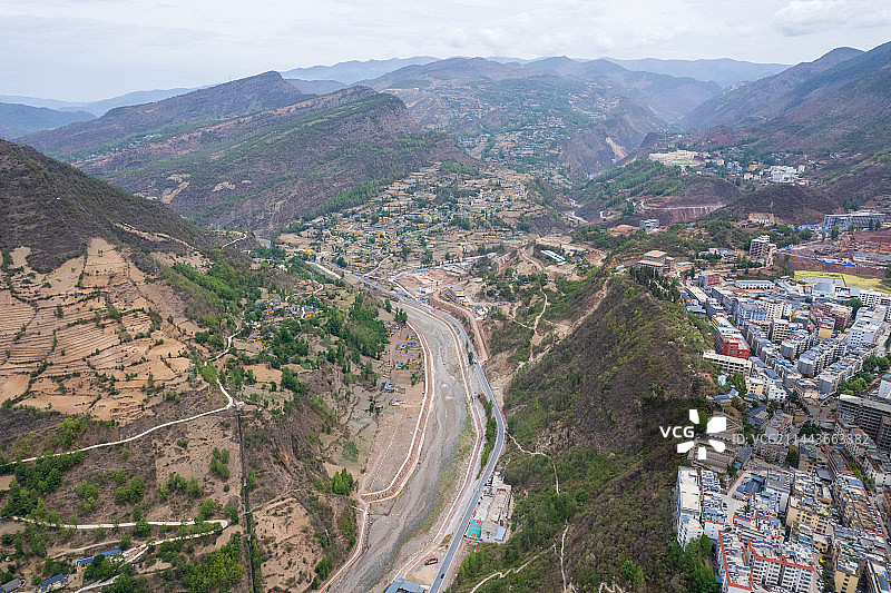 四川凉山州美姑县城图片素材