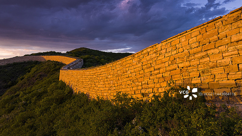 金色长城图片素材