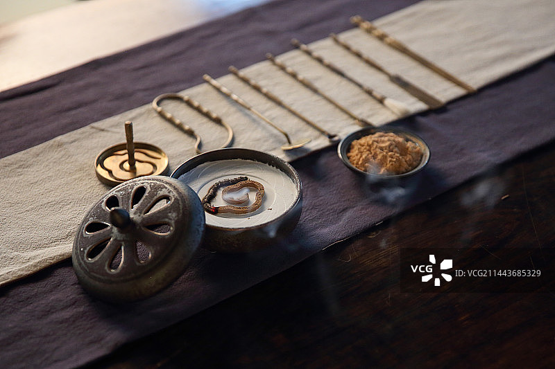 中式香器焚香香粉香篆图片素材