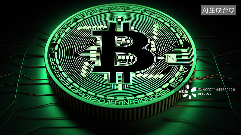 【AI数字艺术】数字货币-比特币图片素材