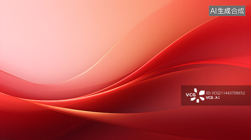 【AI数字艺术】红色流动感壁纸图片素材