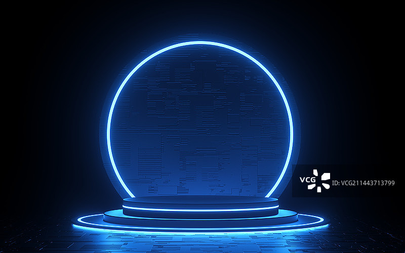 3d图形科技光效展台场景图片素材
