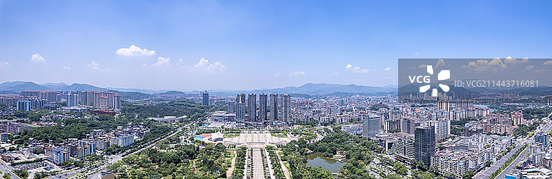 中国广州增城区城市风光全景航拍图片素材