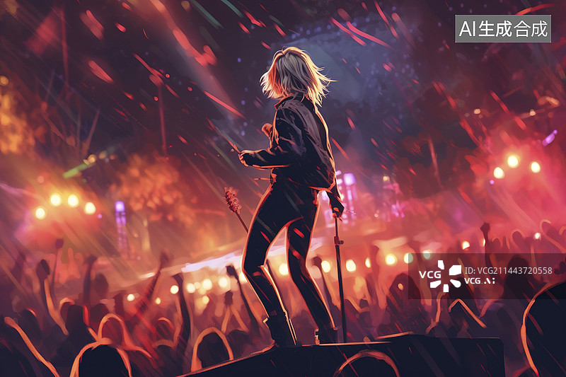 【AI数字艺术】摇滚现场图片素材
