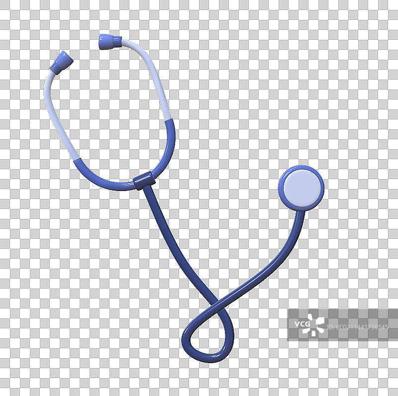 听诊器3D卡通插画元素图片素材