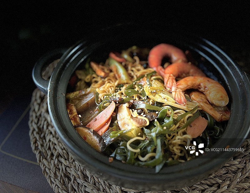 麻辣香锅的特写镜头图片素材