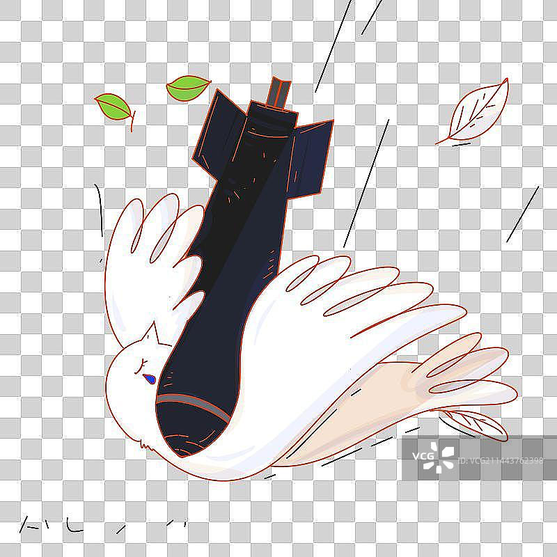 战争与和平卡通风格手绘漫画设计可爱元素图片素材