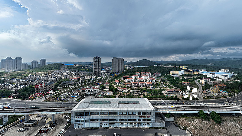 航拍下的大连著名景点塔河湾图片素材