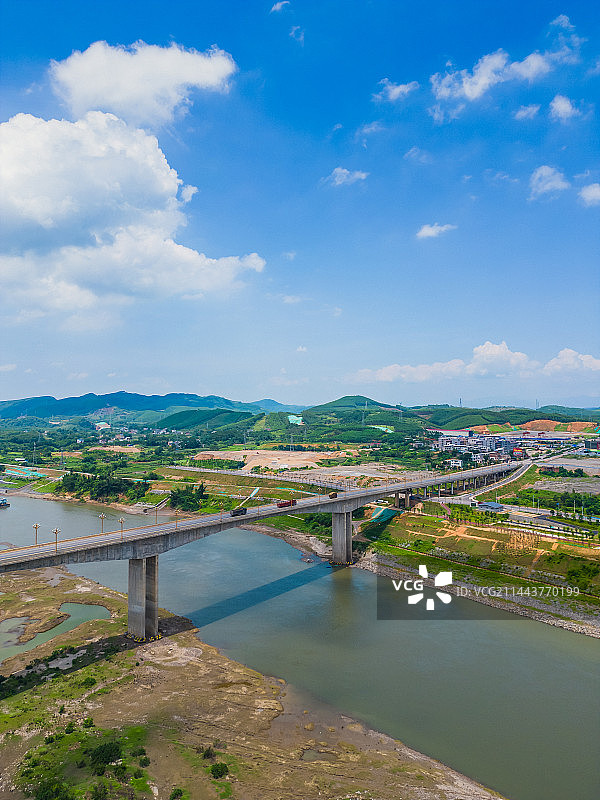 广西来宾象州二桥航拍图片素材