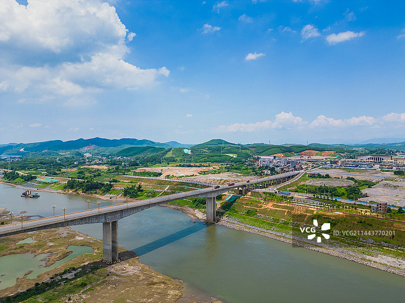 广西来宾象州二桥航拍图片素材