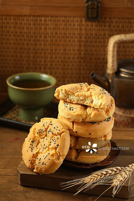 传统糕点桃酥图片素材