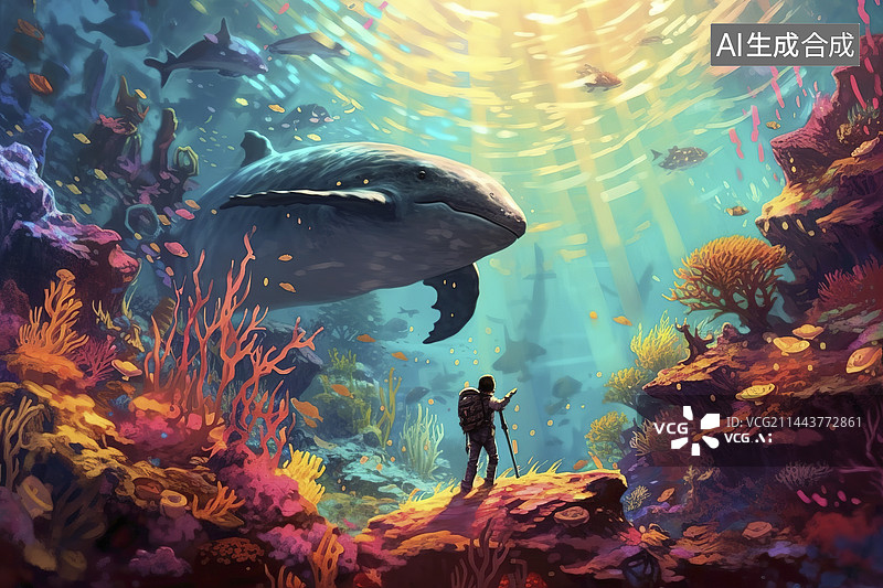 【AI数字艺术】深海世界图片素材
