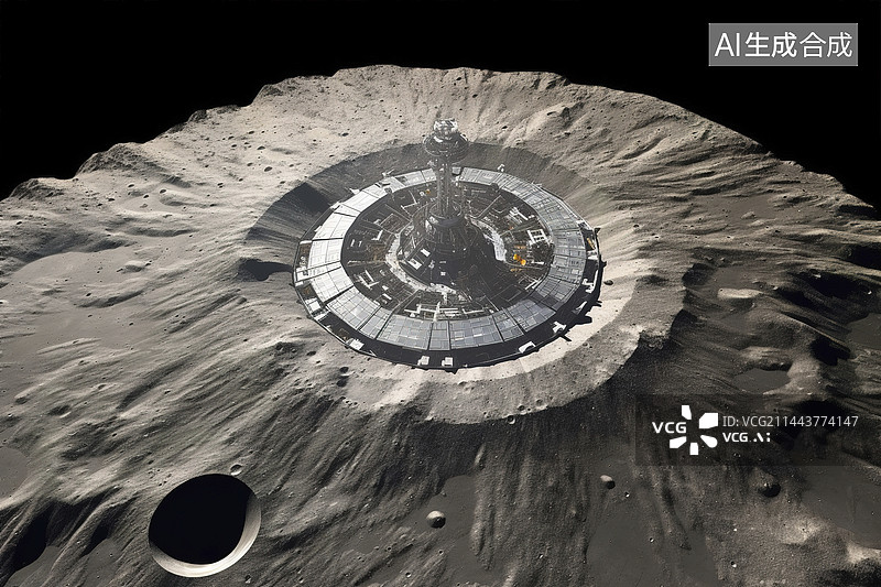 【AI数字艺术】月球基地图片素材