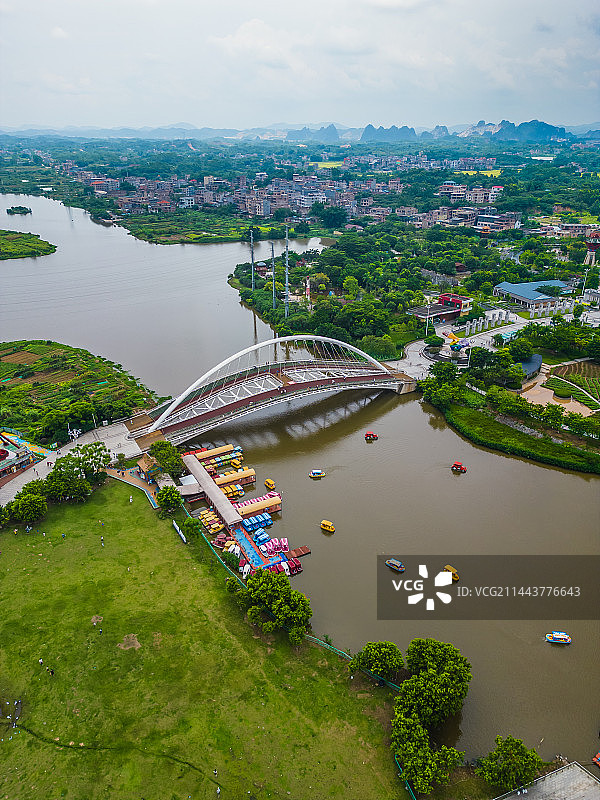 玉林园博园航拍图片素材
