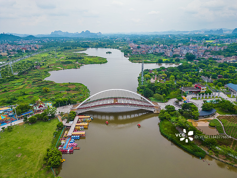 玉林园博园航拍图片素材