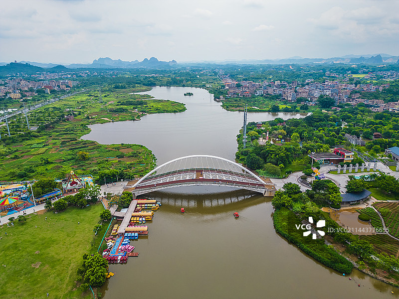 玉林园博园航拍图片素材
