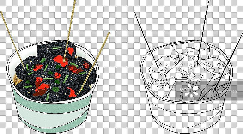 湖南长沙臭豆腐插画元素图片素材