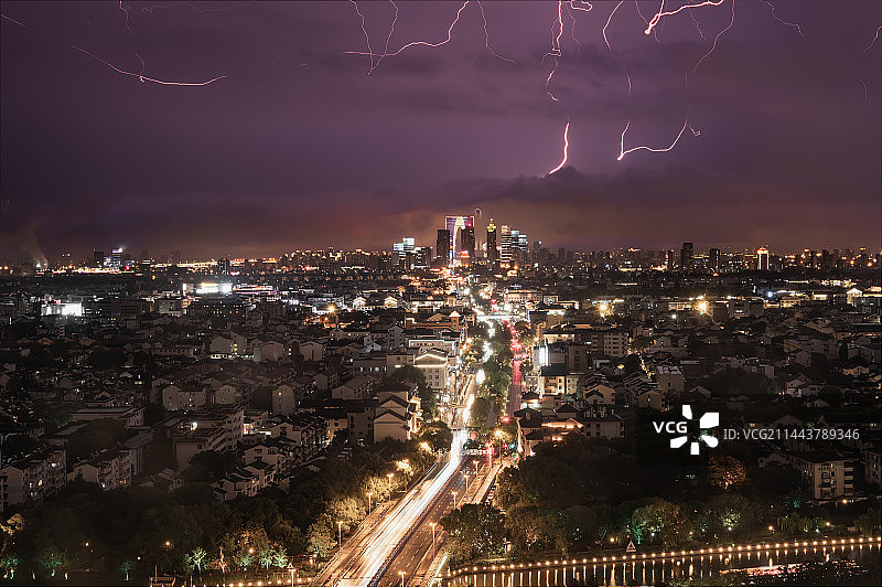 苏州雷暴图片素材