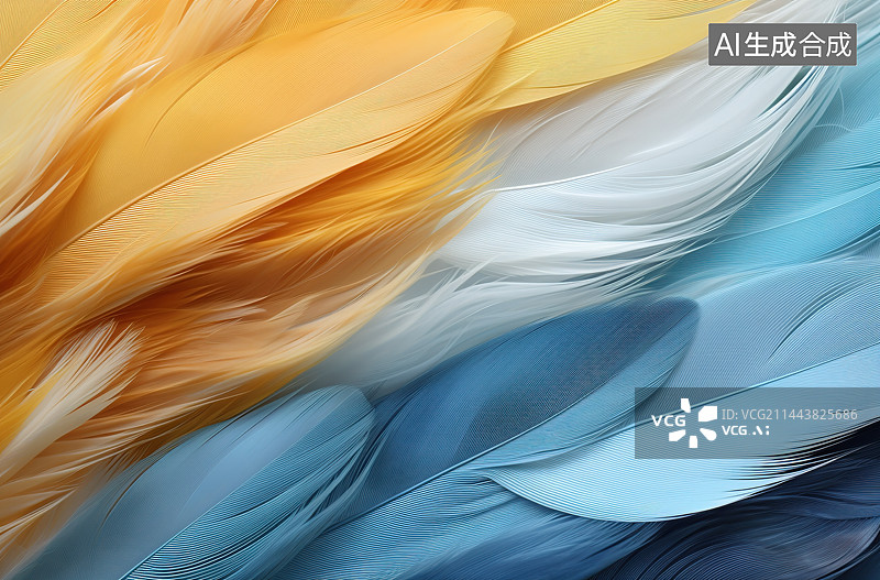 【AI数字艺术】羽毛全帧拍摄图片素材