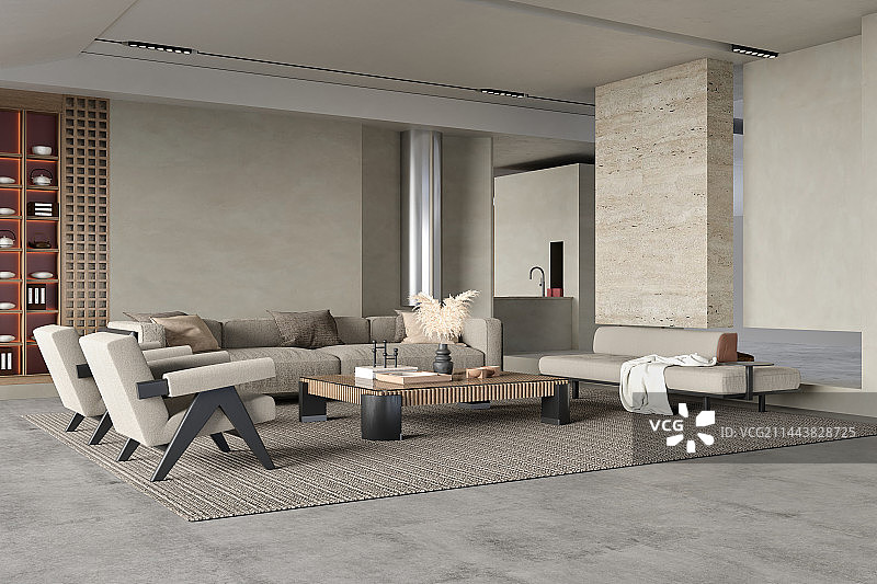 客气，起居室，室内设计，现代风格，侘寂风格图片素材