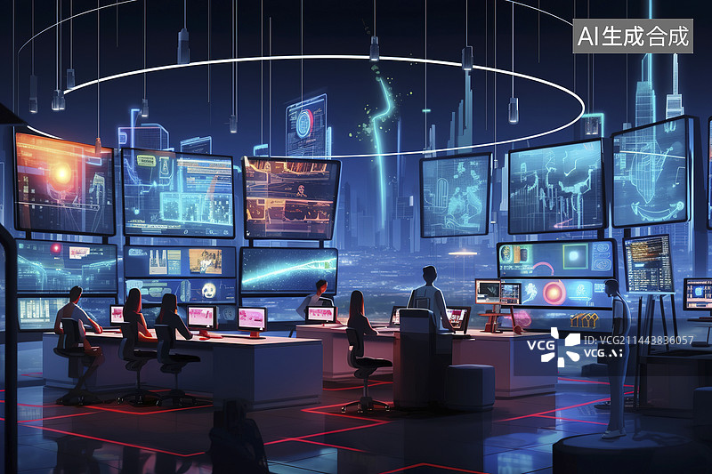 【AI数字艺术】未来的办公室图片素材