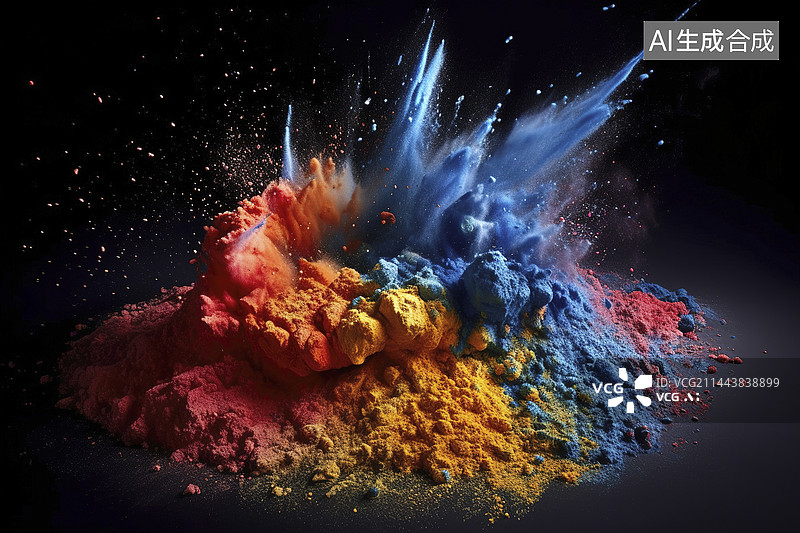 【AI数字艺术】撞击的彩妆图片素材