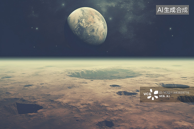 【AI数字艺术】外太空星球图片素材