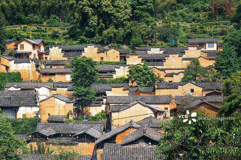 浙江丽水松阳杨家堂古村落自然风光图片素材
