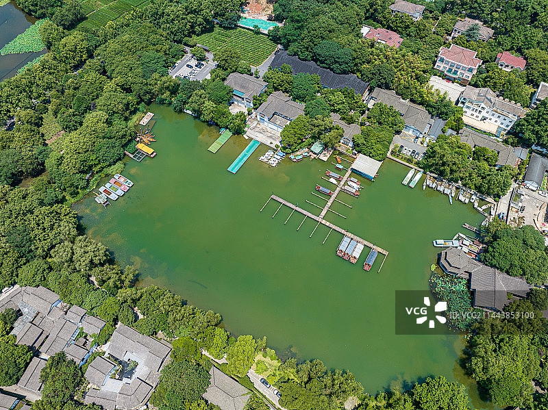 杭州市水上运动中心水上训练基地航拍图片素材