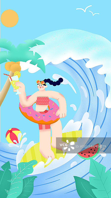 夏日冲浪派对图片素材