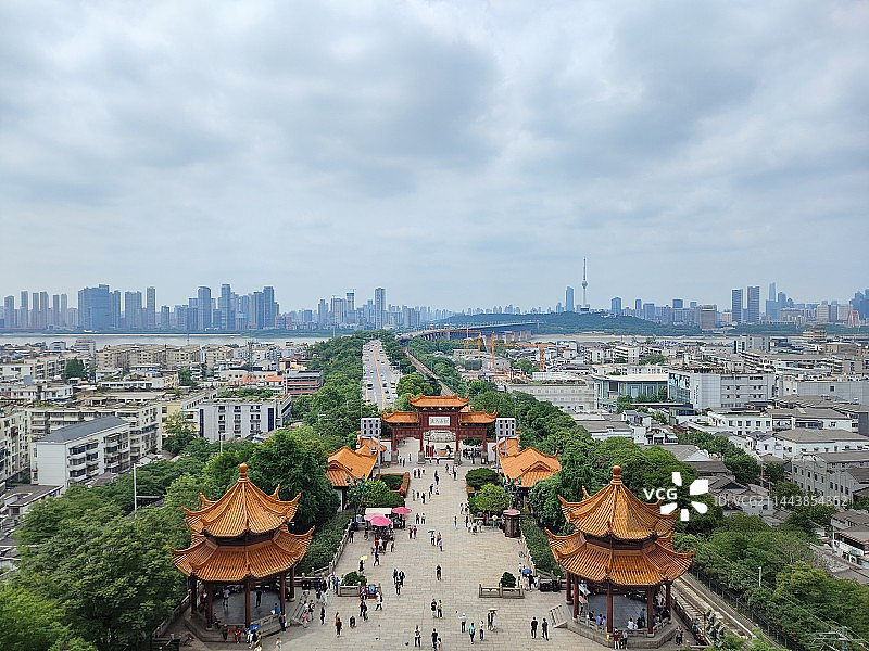 黄鹤楼景区，极目楚天图片素材