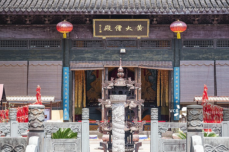 南浔古镇广惠宫黄大仙庙内部建筑图片素材