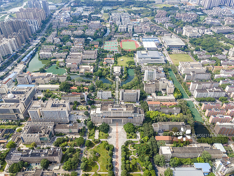广西大学航拍图片素材