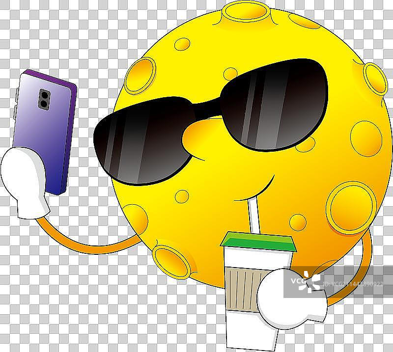 自拍的月亮图片素材