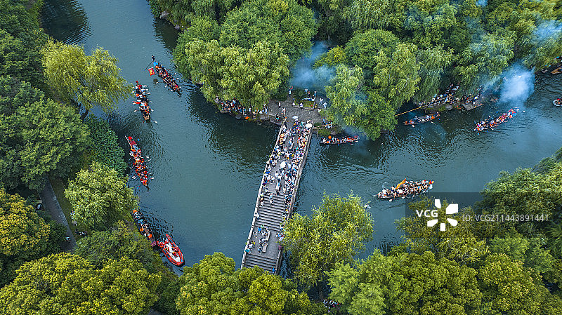 杭州蒋村赛龙舟图片素材