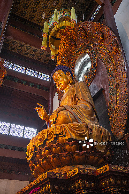 杭州灵隐寺的如来像图片素材