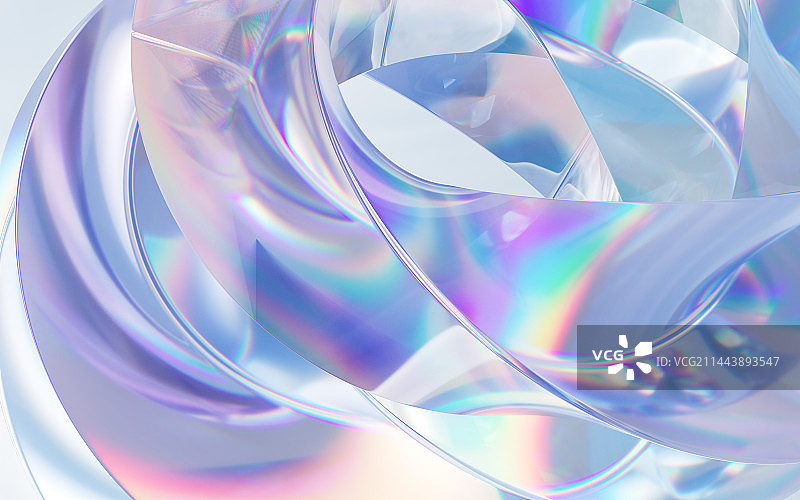 玻璃曲面宝石3D渲染图片素材