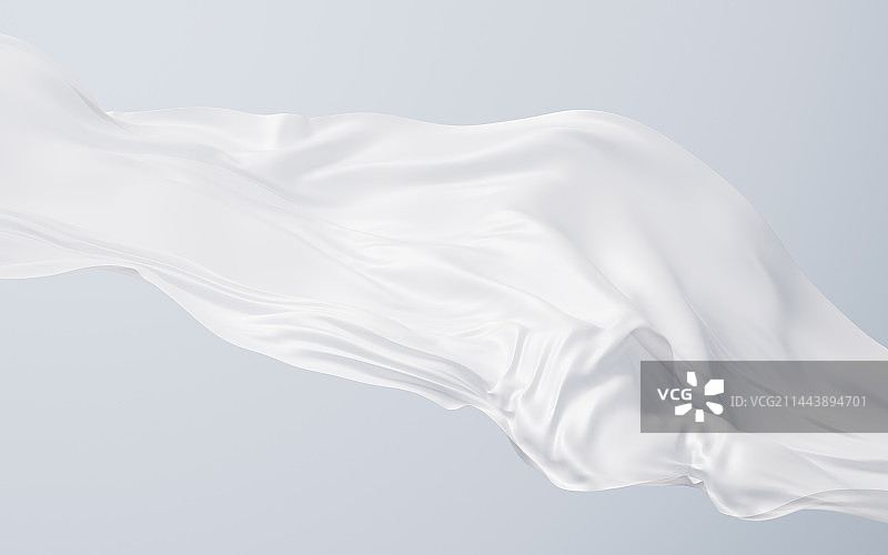 飘动的白色布料3D渲染图片素材