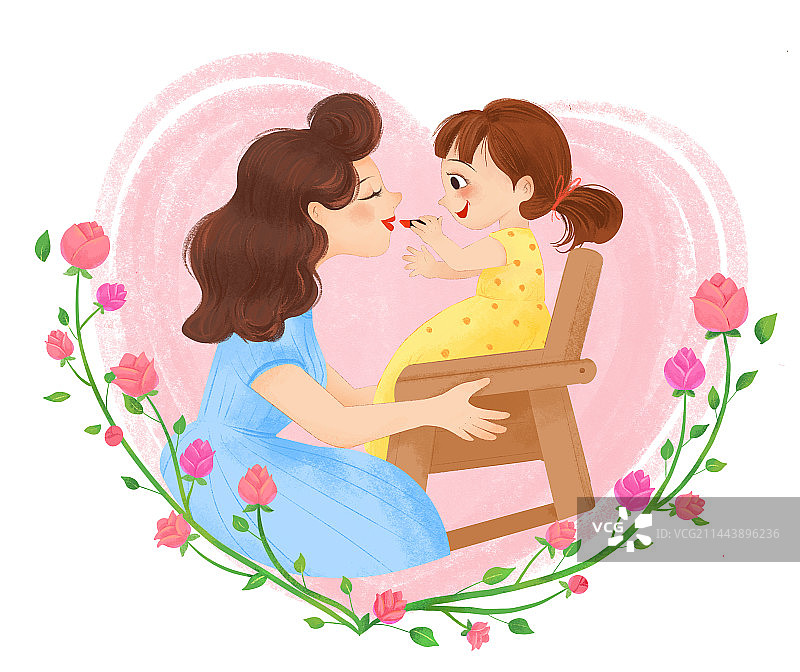 母亲和女儿图片素材