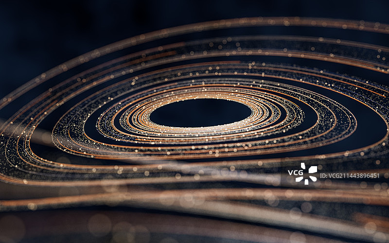 流动的曲线与粒子3D渲染图片素材