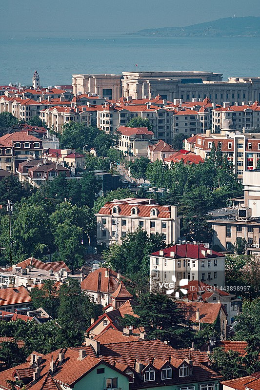 青岛海边小鱼山图片素材