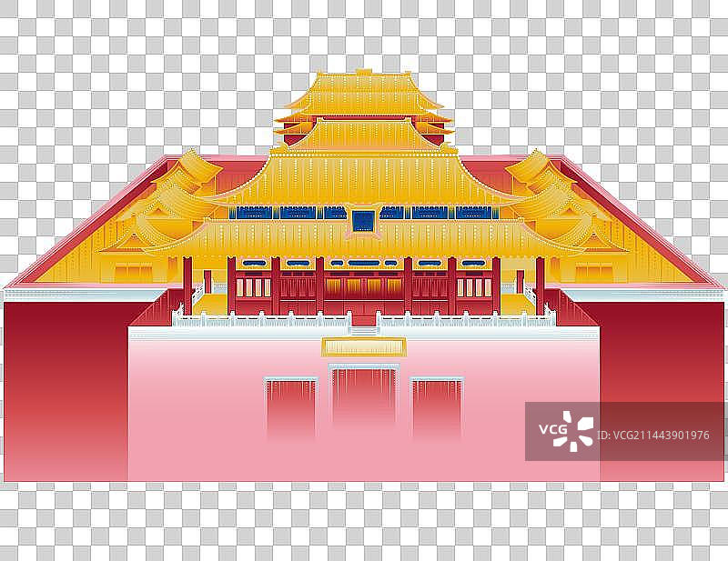 北京故宫国潮插画图片素材