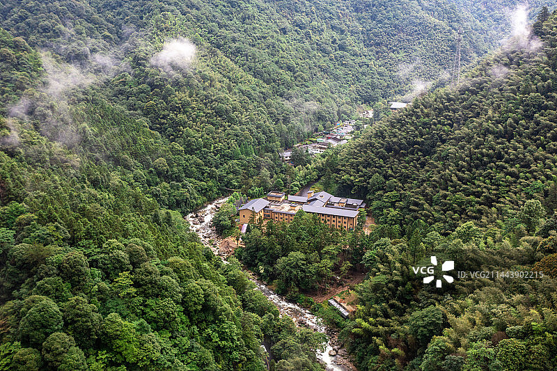 航拍湖南株洲炎陵神农谷景区景观图片素材