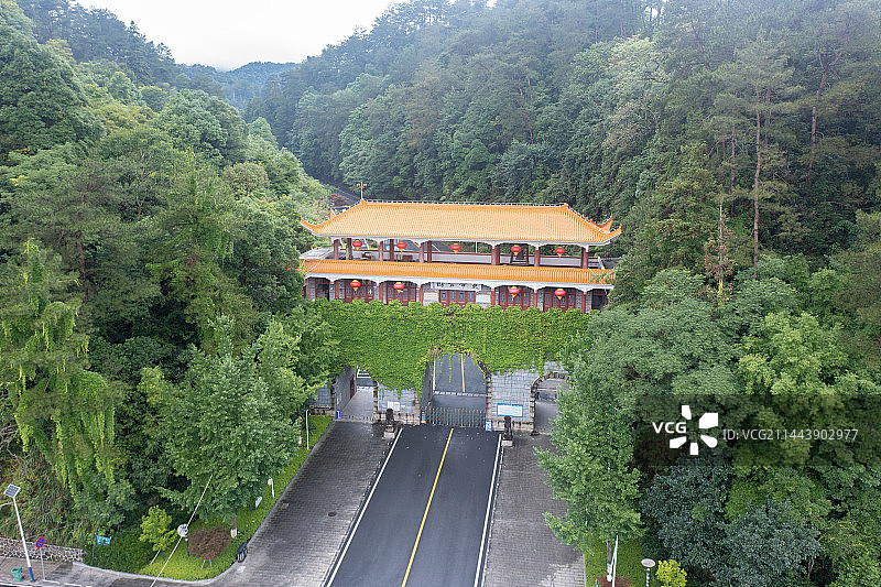 航拍湖南株洲炎陵县城景观图片素材