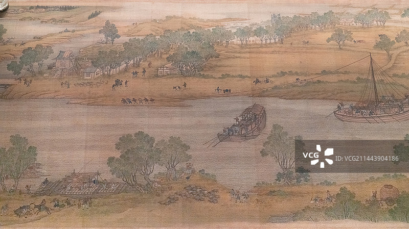 中国古代名画，清院本《清明上河图》图片素材