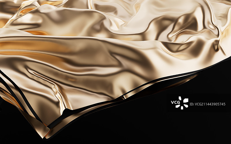 流动的多层布料曲面背景3D渲染图片素材