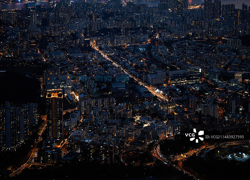 狮子山 香港 全景 九龙 地平线图片素材