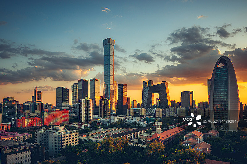 北京北京中信大厦CBD国贸建筑城市风光图片素材